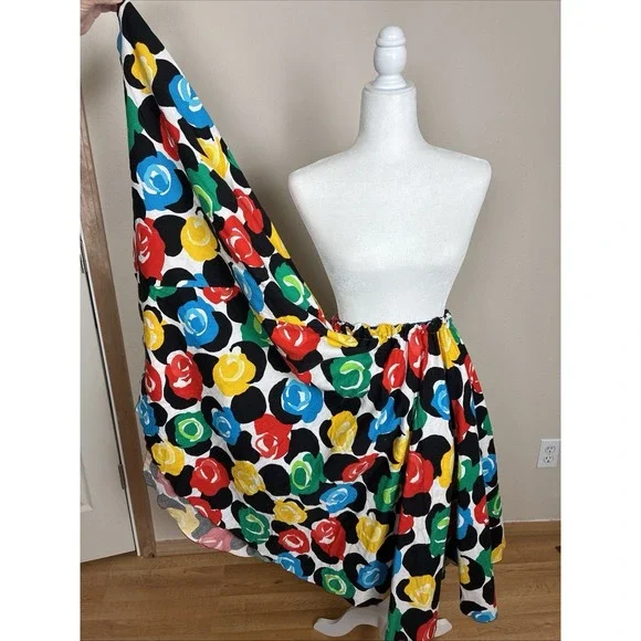 Handmade Floral Folkorico Jalisco Circle Skirt 24"‎ Waist Unstretched - Picture 3 of 5